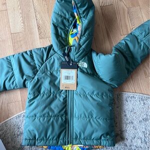 NWT North Face Reversible Down Coat | Size 18-24 months | Sage Green